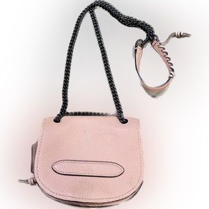 Coach Crossbody Bag Shadow eAdobe Pale Pink  Leather Suede Flap 37002